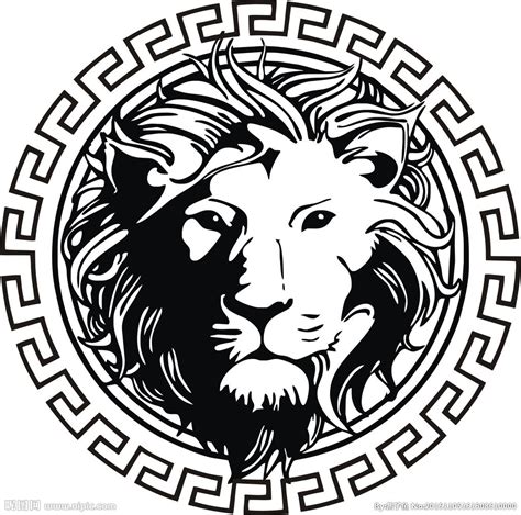 versace lion head|versace head logo.